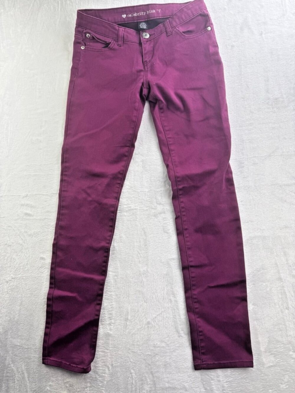 Celebrity Pink Size 3 Womens Jeans Dark Pink Skinny Stretch Low Rise